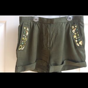 H&M Gem Embellished Shorts (Size 8)